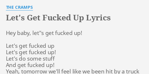 How People Get Fucked Up Lyrics