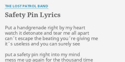 safety pin lyrics