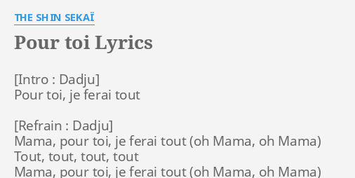 dadju maman pour toi je ferai tout