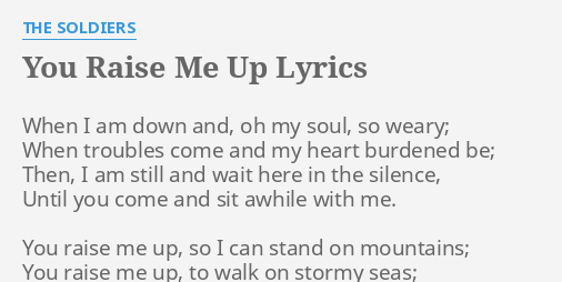 you raise me up lyrics
