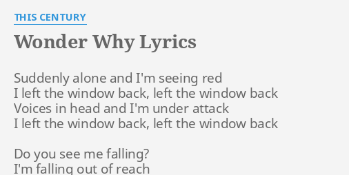 sometimes i wonder why i got out of bed at all lyrics