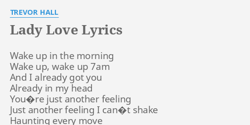trevor hall chapter of the forest lyrics