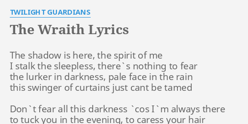 wraith lyrics