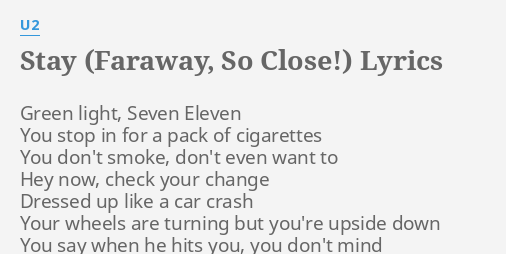 Stay u2 lyric