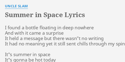 lyrics Deep sexy space