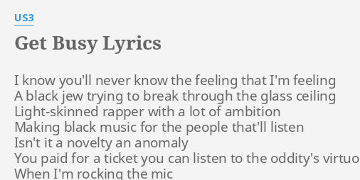Get Busy Lyrics By Us3 I Know You Ll Never