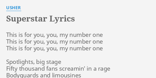 usher superstar lyrics