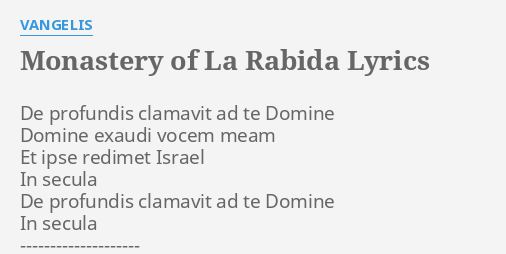 monastery of la rabida lyrics