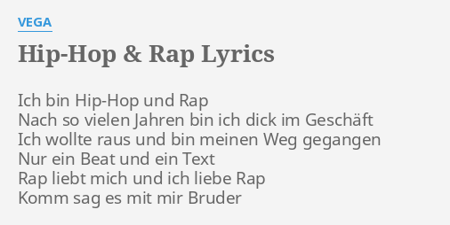 Texte die rap liebe über Texte über