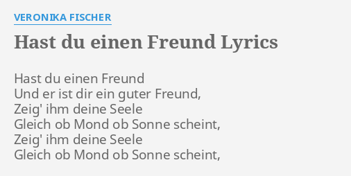 hast du ein freund