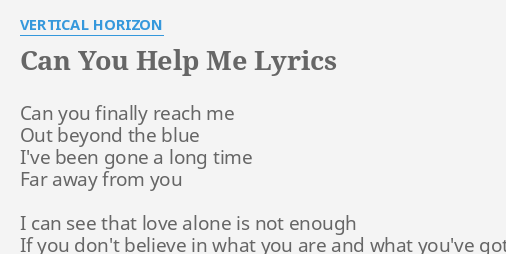 ozzy osbourne can you help me lyrics
