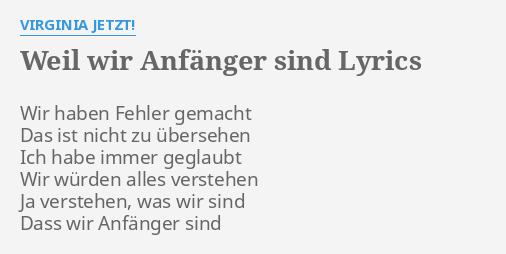 Gemacht songtext hab fehler ich Songtext von