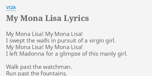 Mona lisa lyrics