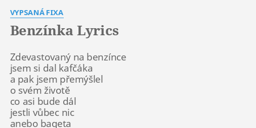vypsana fixa benzinka