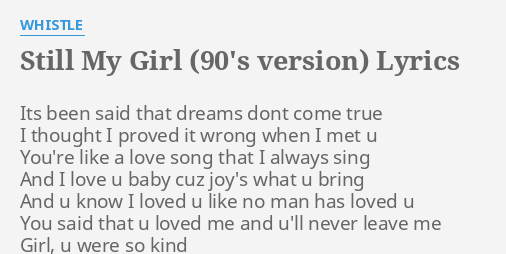 Lyrics song with my girl THE TEMPTATIONS