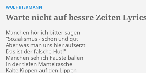 Get Nicht warte Free