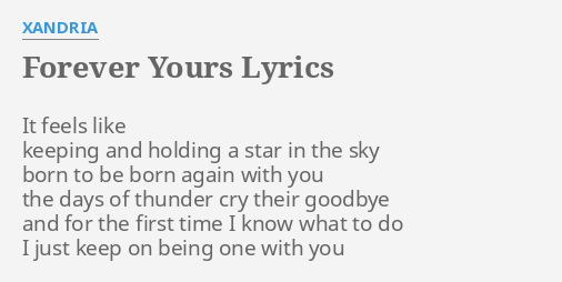 born to be yours lyrics