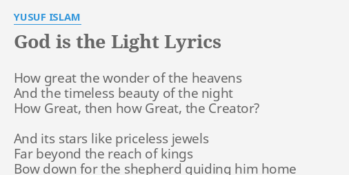 yusuf islam god is the light lyrics