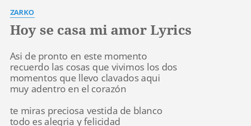 HOY SE CASA MI AMOR